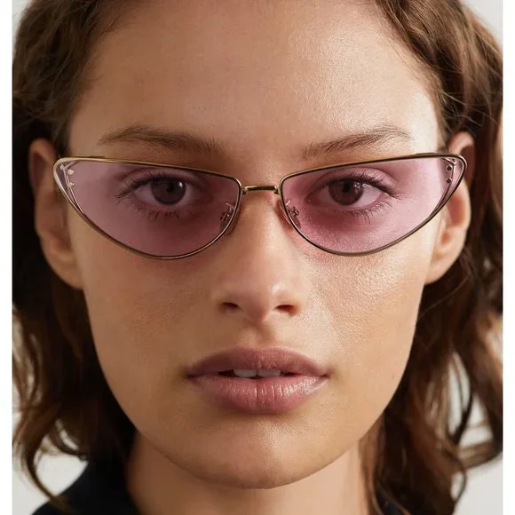 Dior MISSDIOR B1U B0N0 BRAND NEW Sunglasses Gold Pink Unisex Metal Cat Eye - Picture 5 of 14